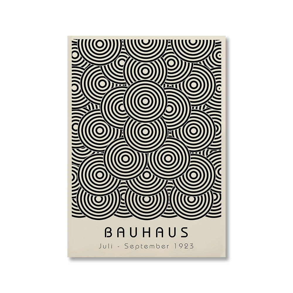 Geometric Bauhaus Poster Canvas Wall Art for Living Room, 1923