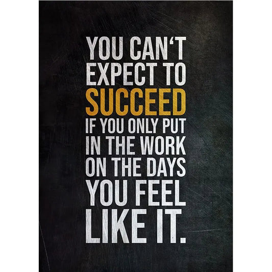 You Can't Expect To Succeed Motivational Poster Canvas