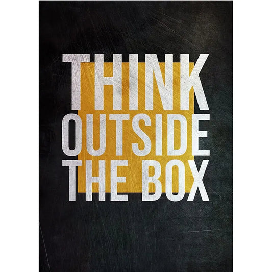 Think Outside The Box Motivational Poster Canvas