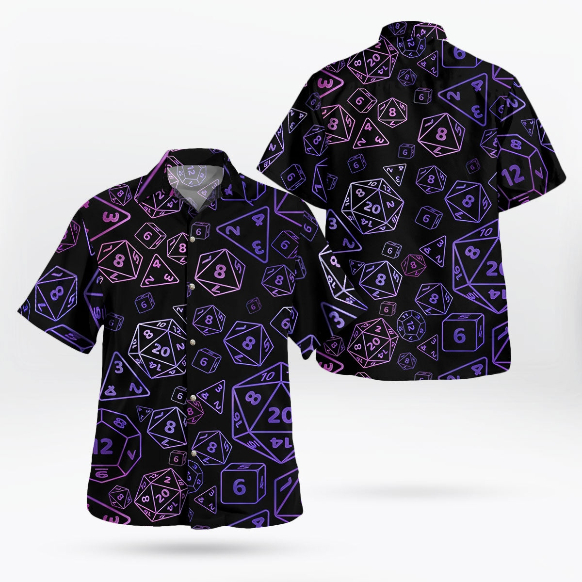 Minimal Dice DND Gamer Hawaiian Shirt