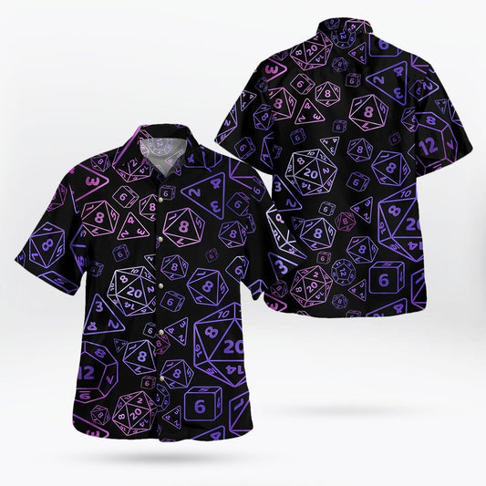 Minimal Dice DND Gamer Hawaiian Shirt