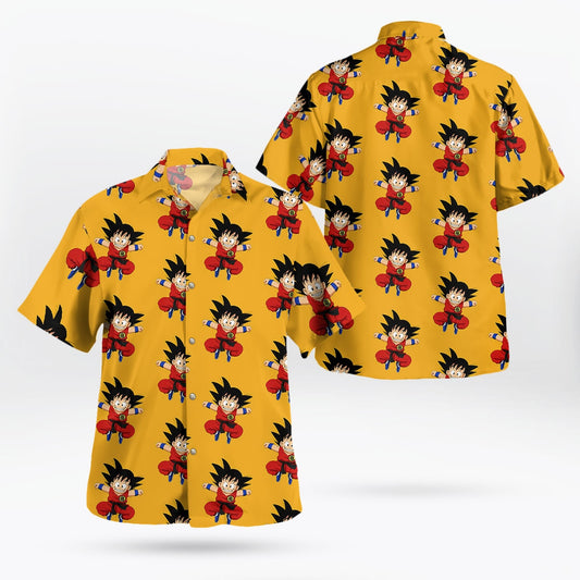 Kid Goku Pattern Hawaiian Shirt