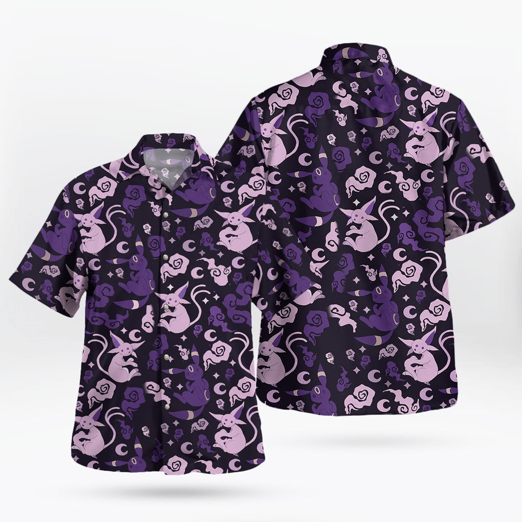 Purple Night Pokemon Hawaiian Shirt