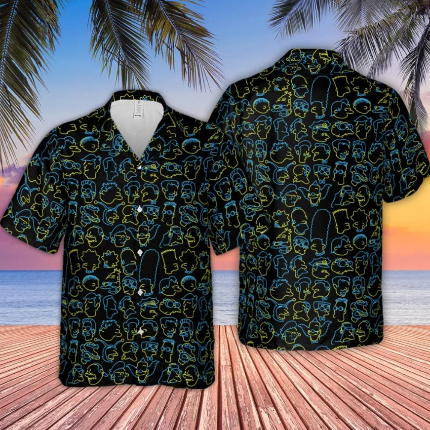 The Simpsons Neon Hawaian Shirt