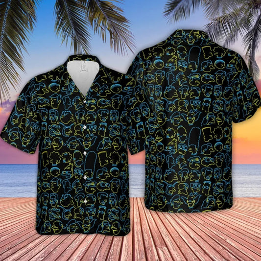 The Simpsons Neon Hawaian Shirt