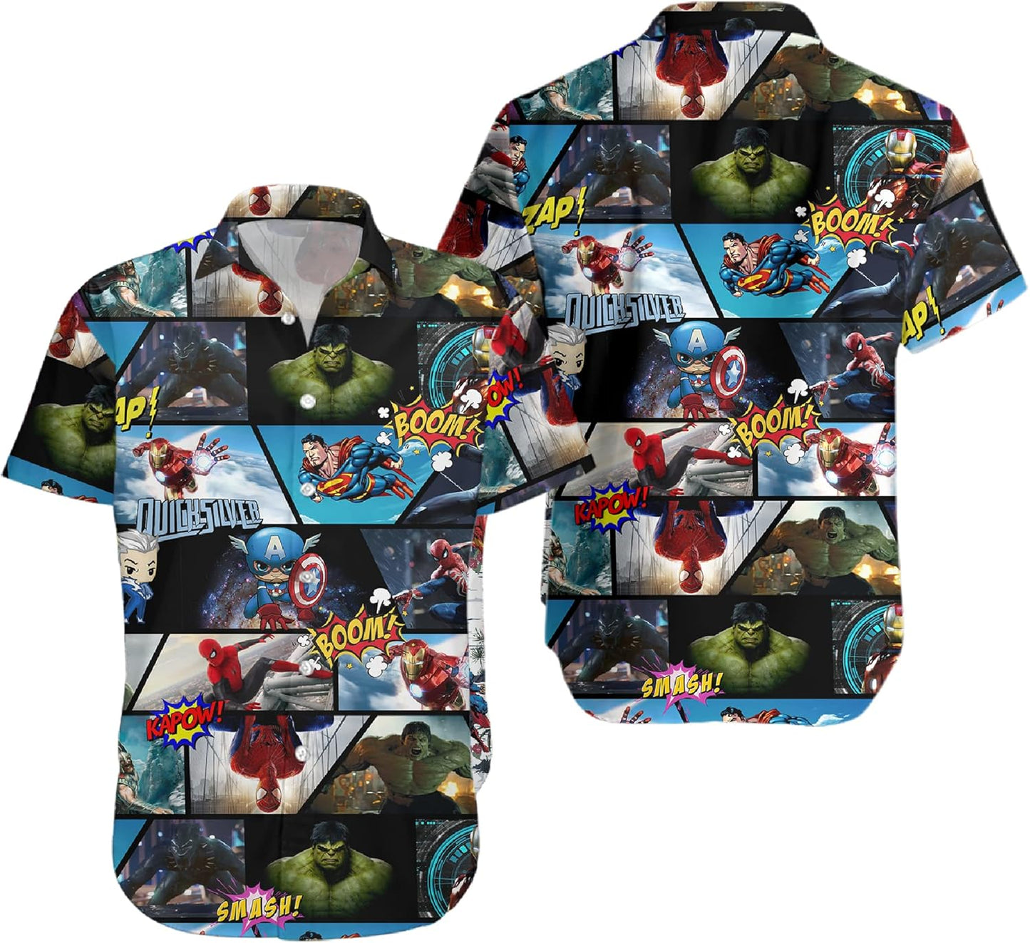 Hulk Spiderman Iron Man Hawaiian Shirt