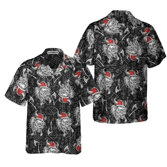 Viking Head Hawaiian Shirt