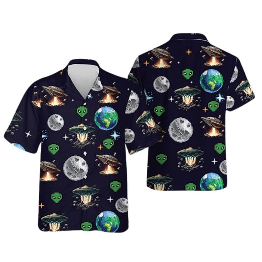 Alien And Sky Hawaiian Shirt