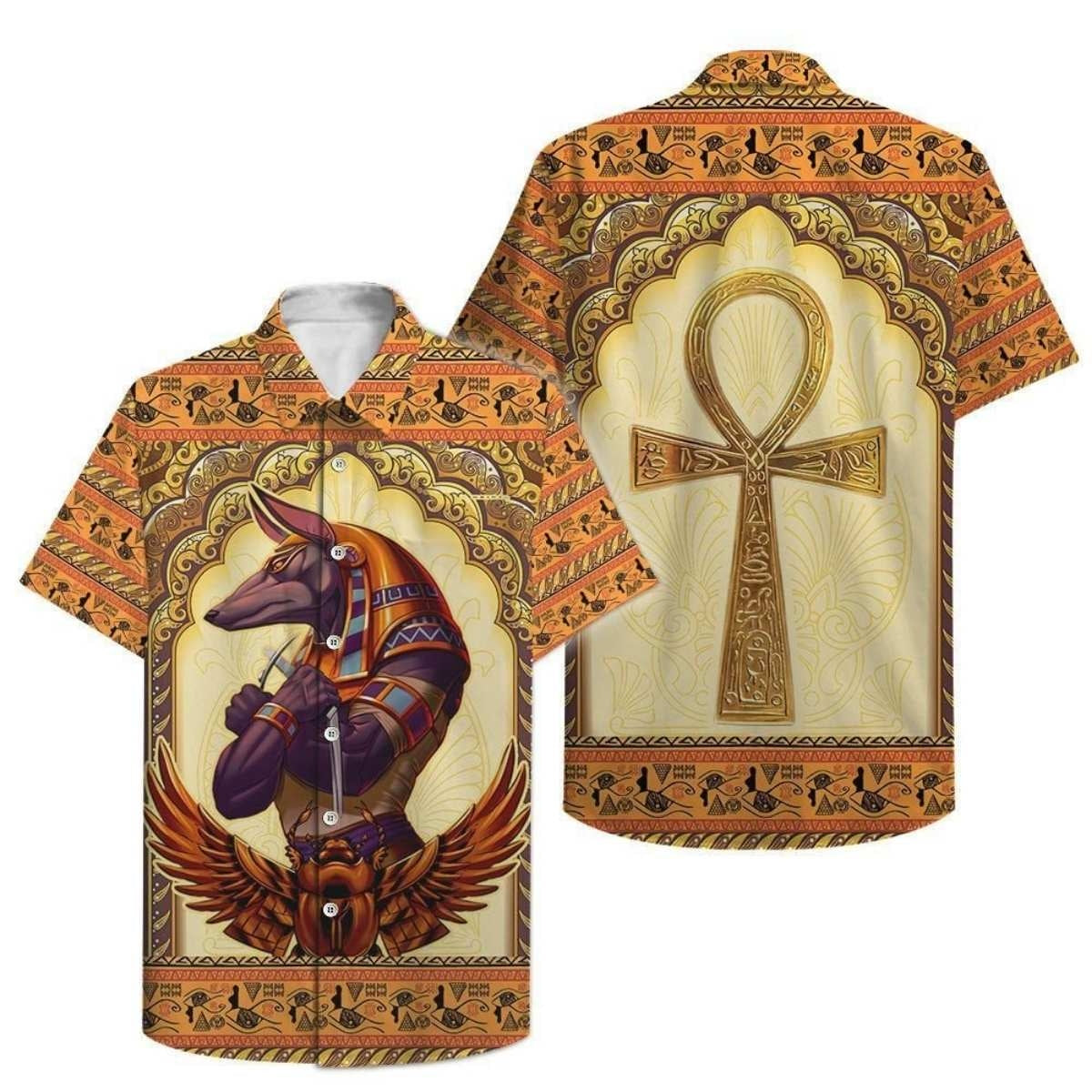Ancient Egypt God Anubis Hawaiian Shirt