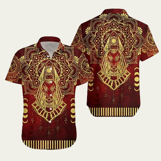 Red Anubis Hawaiian Shirt