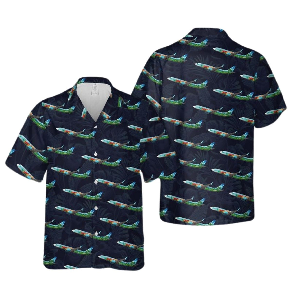 Alaska Airlines Spirit of the Islands Plane Hawaiian Shirt