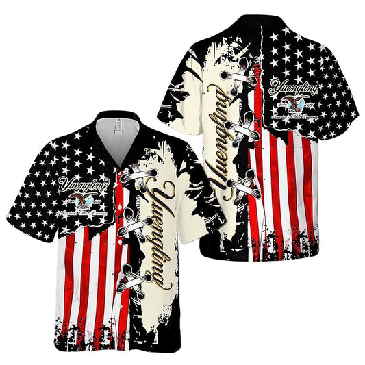 Yuengling America Flag Hawaiian Shirt