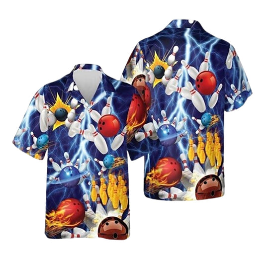 Fire Light Bowling Hawaiian Shirt