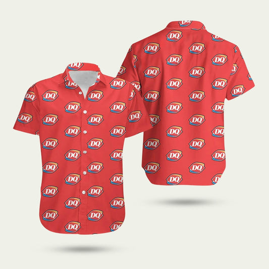Dairy Queen Pattern Hawaiian Shirt