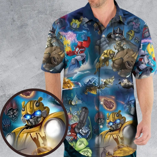 Beast Wars Transformers Hawaiian Shirt