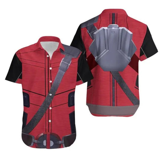 Deadpool Cosplay Hawaiian Shirt