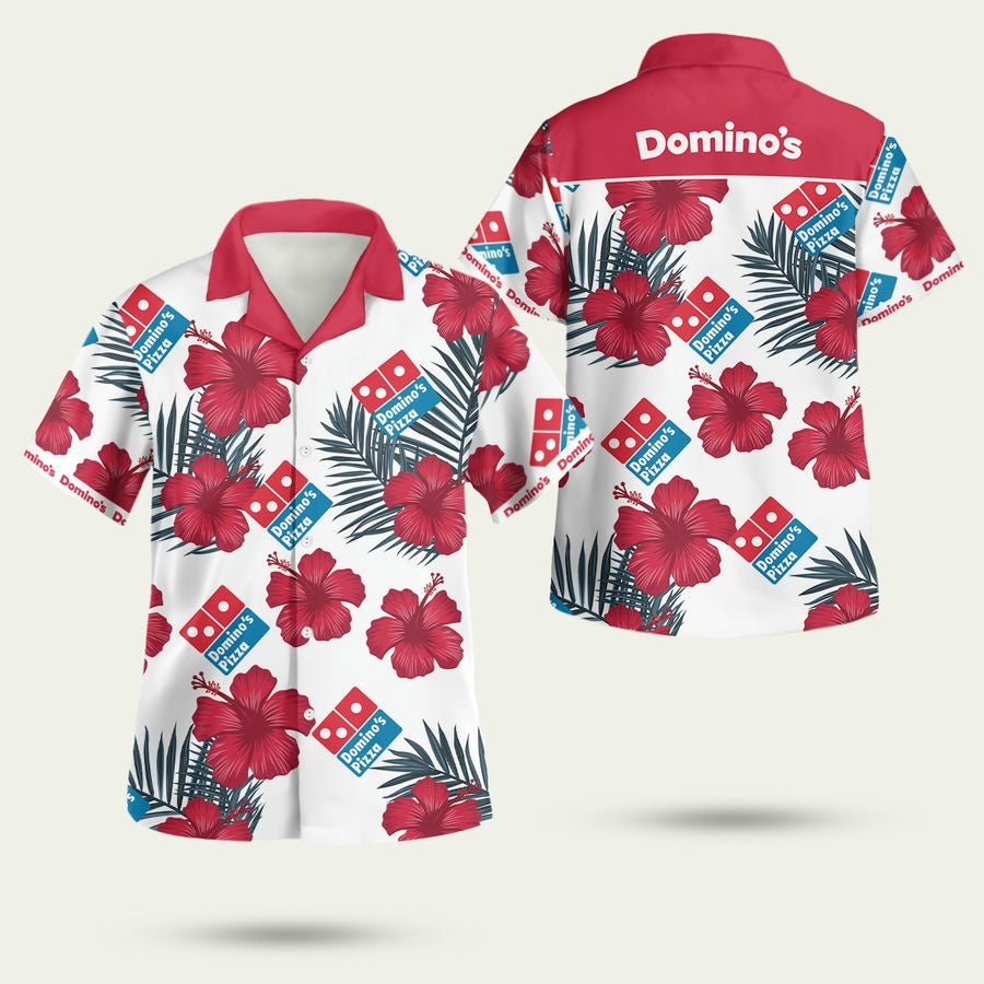 Hibiscus Dominos Pizza Hawaiian Shirt
