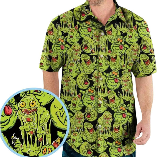 Funny Slimer Ghostbusters Hawaiian Shirt