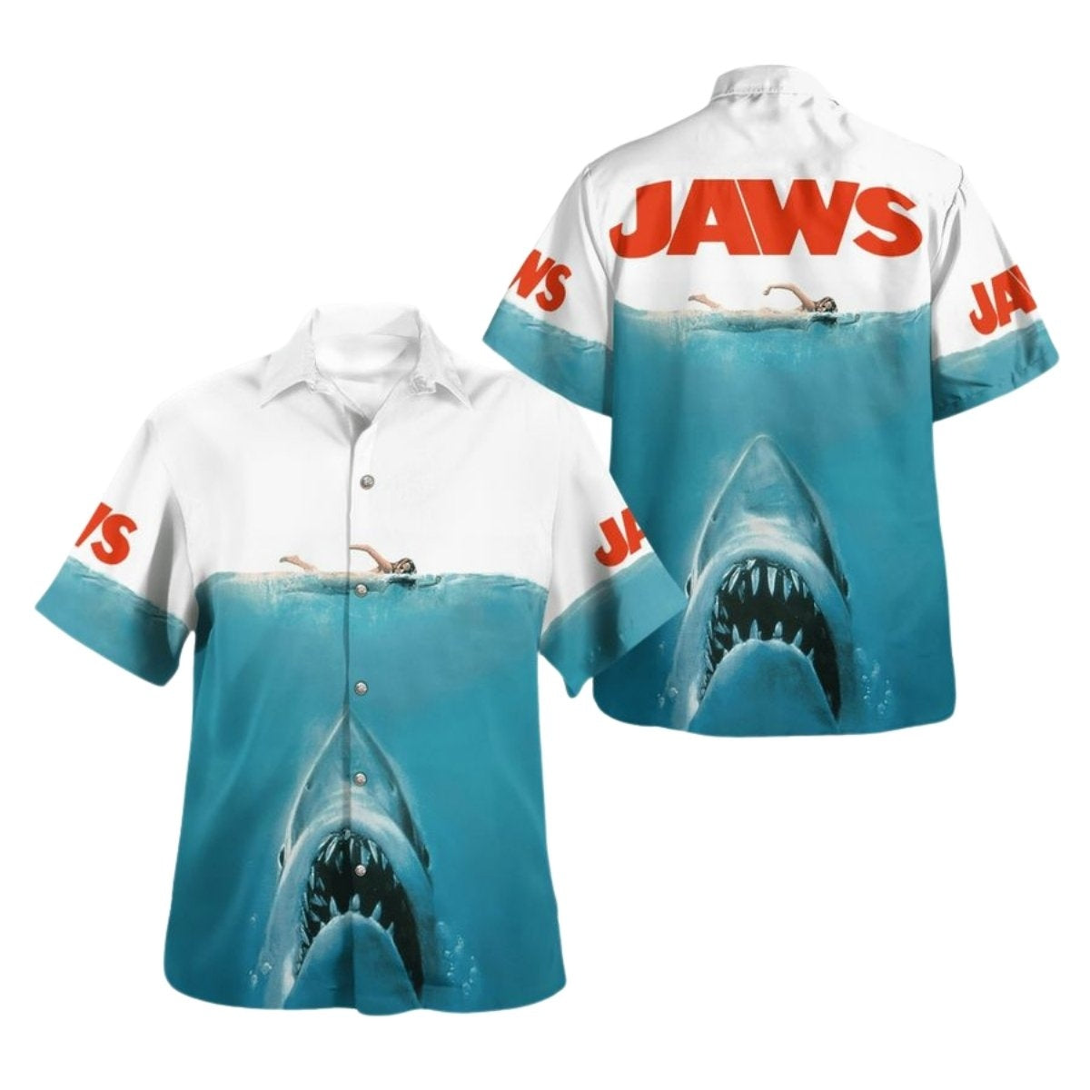 Jaws Film Hawaiian Shirt, Shark Ocean