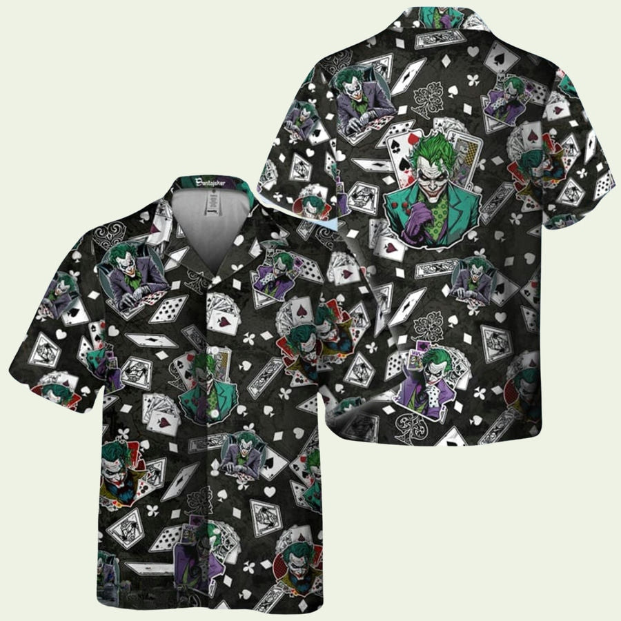 Black Joker Poker Hawaiian Shirt