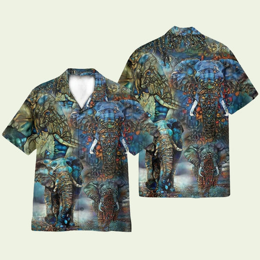 Elephant Mandala Hawaiian Shirt