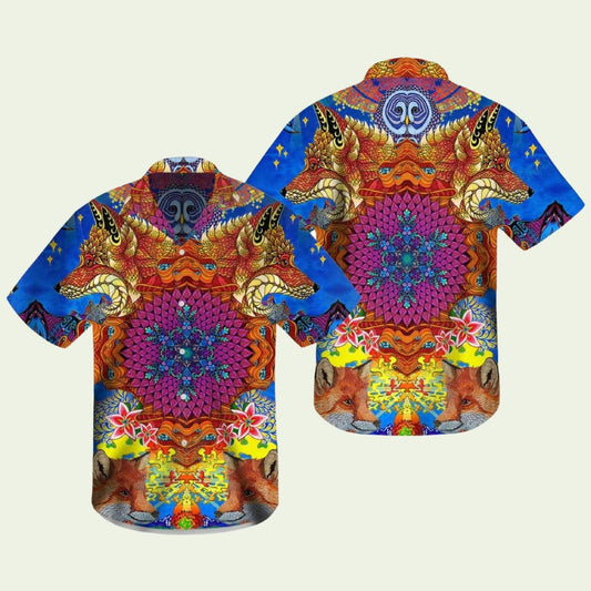 Fox Mandala Hawaiian Shirt