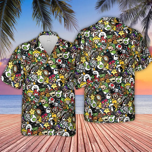 Super Mario Characters Hawaiian Shirt