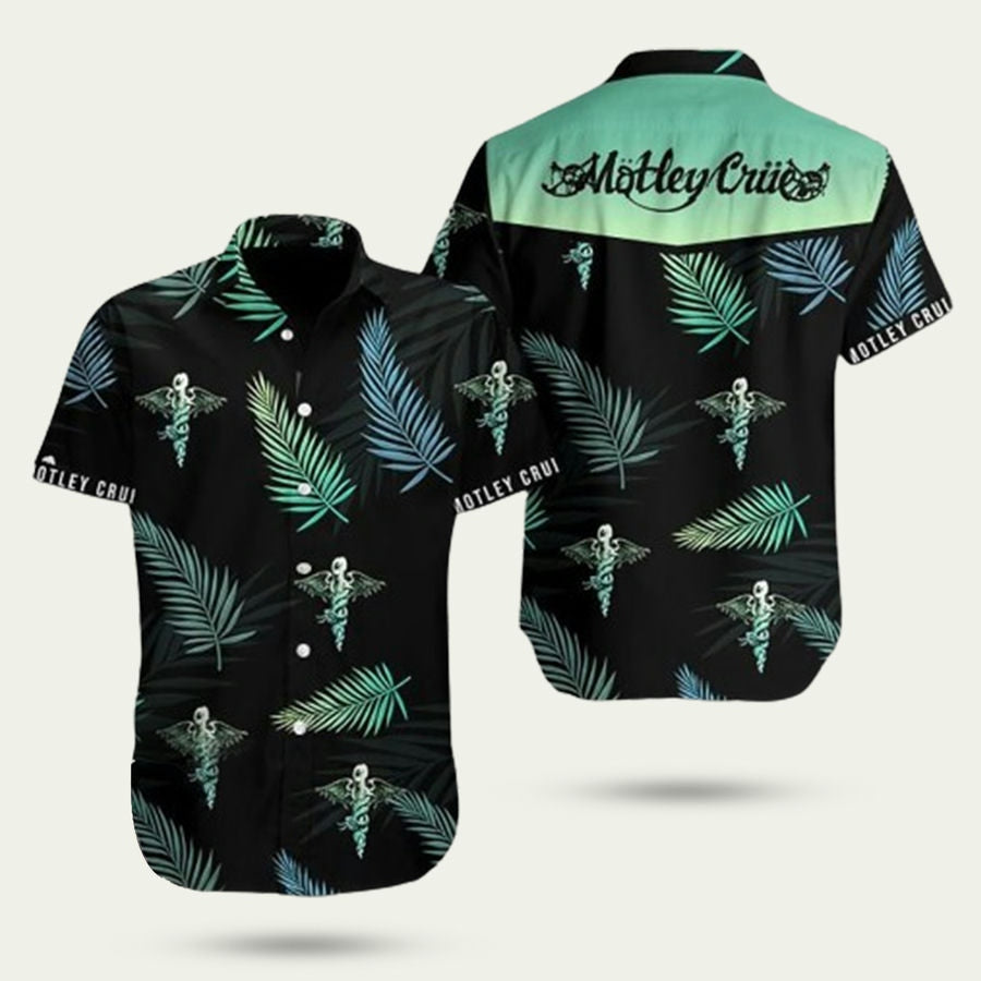 Motley Crue Hawaiian Shirt, Tropical Flower