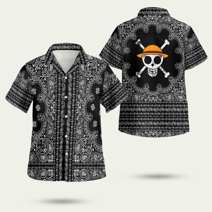 Black Luffy One Piece Hawaiian Shirt