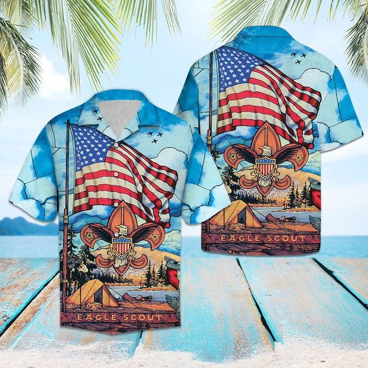 Eagle Scout Flag Hawaiian Shirt