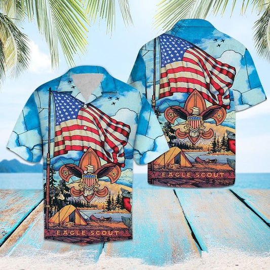 Eagle Scout Flag Hawaiian Shirt