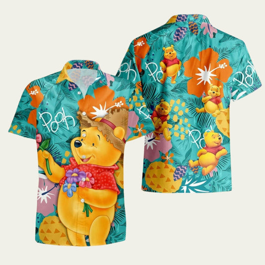 Winnie The Pooh Floral Hawaiian Shirt