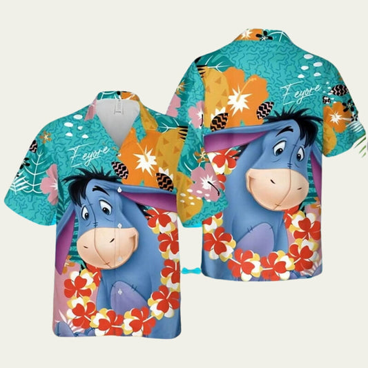 Eeyore Donkey Winnie The Pooh Tropical Hawaiian Shirt