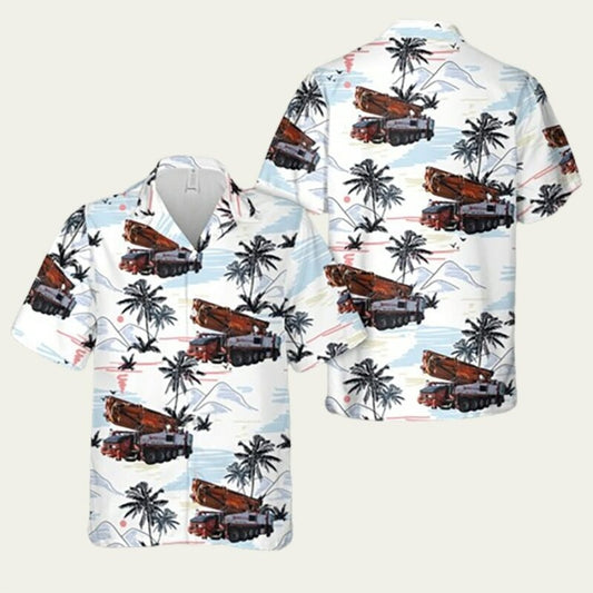 Concrete Pump Truck Coconut Hawaiian Shirt