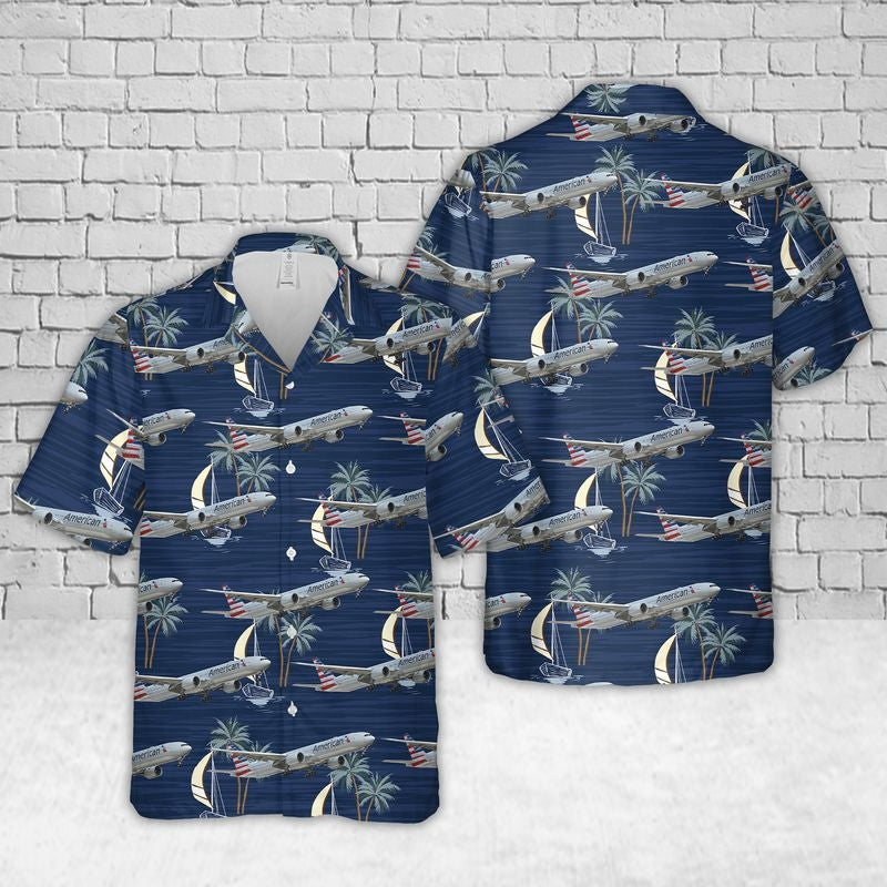 American Airlines Boeing 777-300ER Hawaiian Shirt