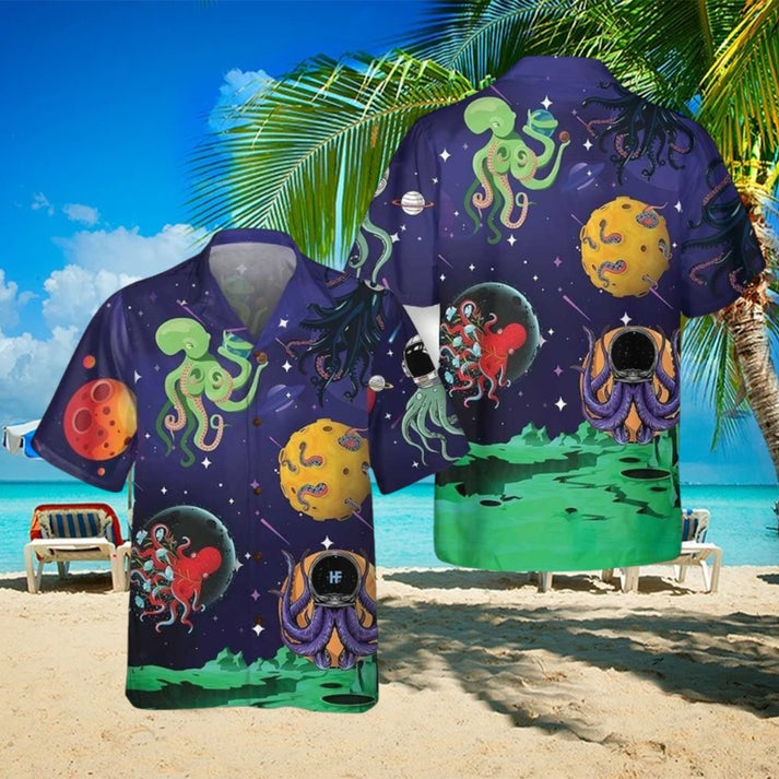 Octopus Astronaut Hawaiian Shirt