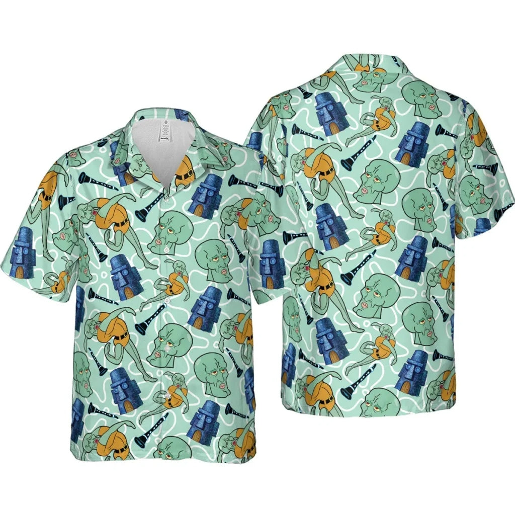 Squidward Spongebob Squarepants Hawaiian Shirt