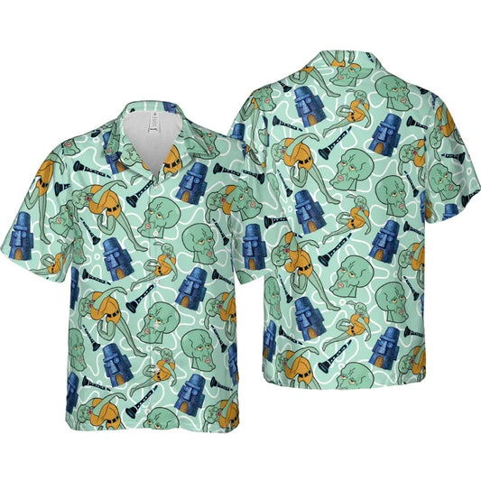 Squidward Spongebob Squarepants Hawaiian Shirt