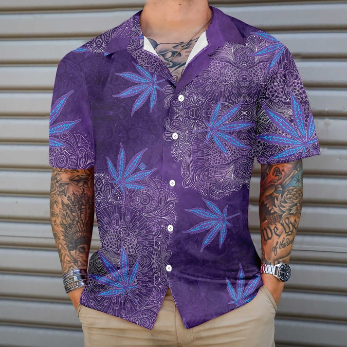 Purple Hippie Mandala Hawaiian Shirt