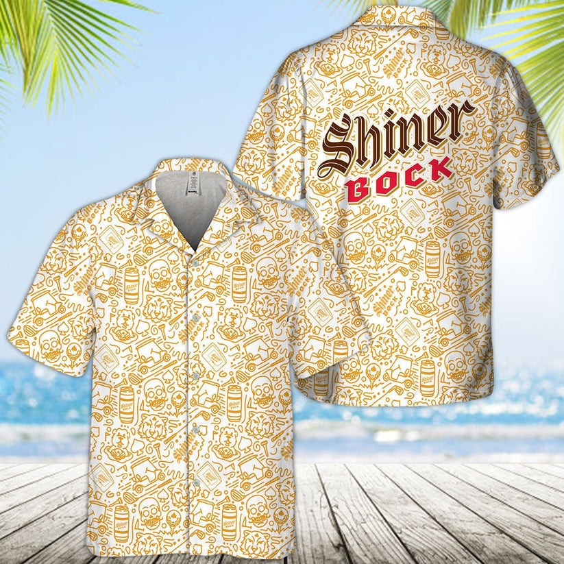 Shiner Bock Doodle Hawaiian Shirt