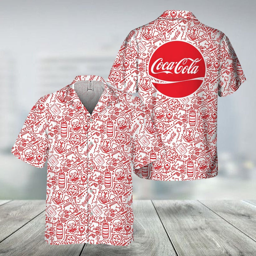 Cocacola Summer Doodle Art Hawaiian Shirt