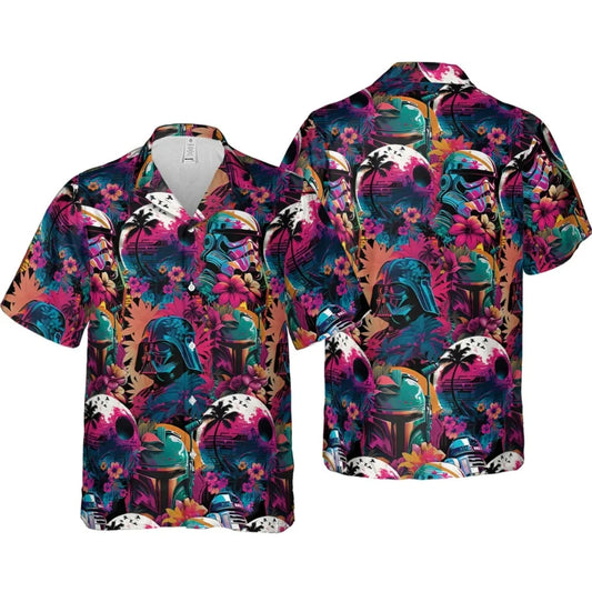 Star Wars Synthwave Hawaiian Shirt