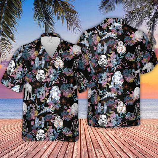 Floral Wars Dark Side Star Wars Hawaiian Shirt