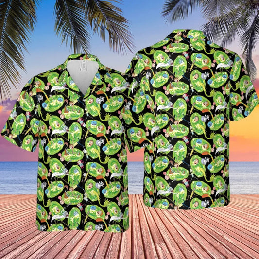 Rick and Morty Splash Hawaiian Shirt