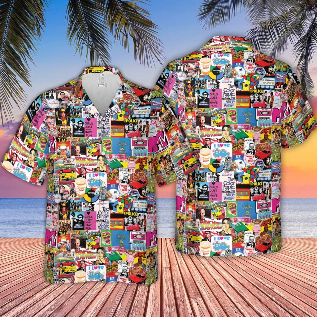 80s Collage Mr. T Back To the Future Hawaiian Shirt