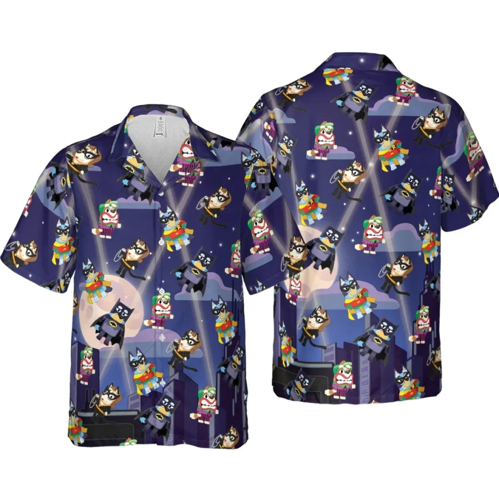 Dark Night Heeler Bluey Hawaiian Shirt