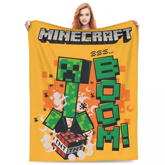 Pixel Game Minecraft Blanket