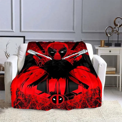 Deadpool Flannel Throw Blanket