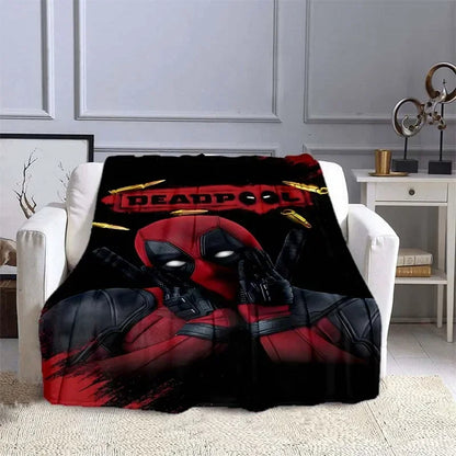 Deadpool Flannel Throw Blanket
