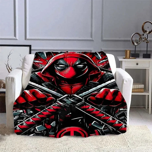 Deadpool Flannel Throw Blanket